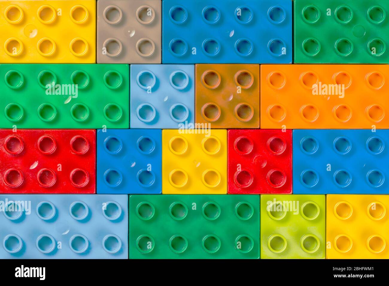 Arrière-plan des éléments de construction colorés Banque D'Images