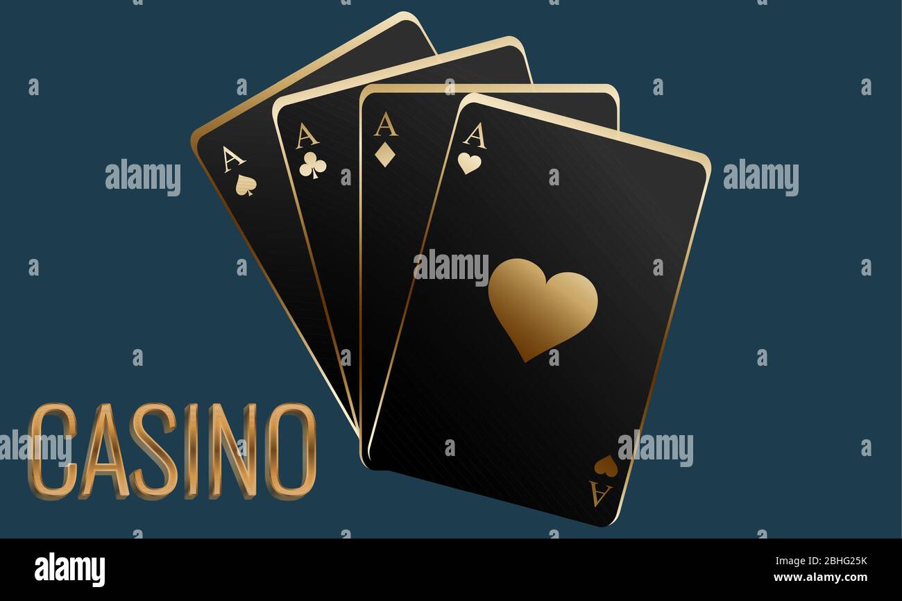 quatre as de casino de jeu sur fond abstrait Illustration de Vecteur
