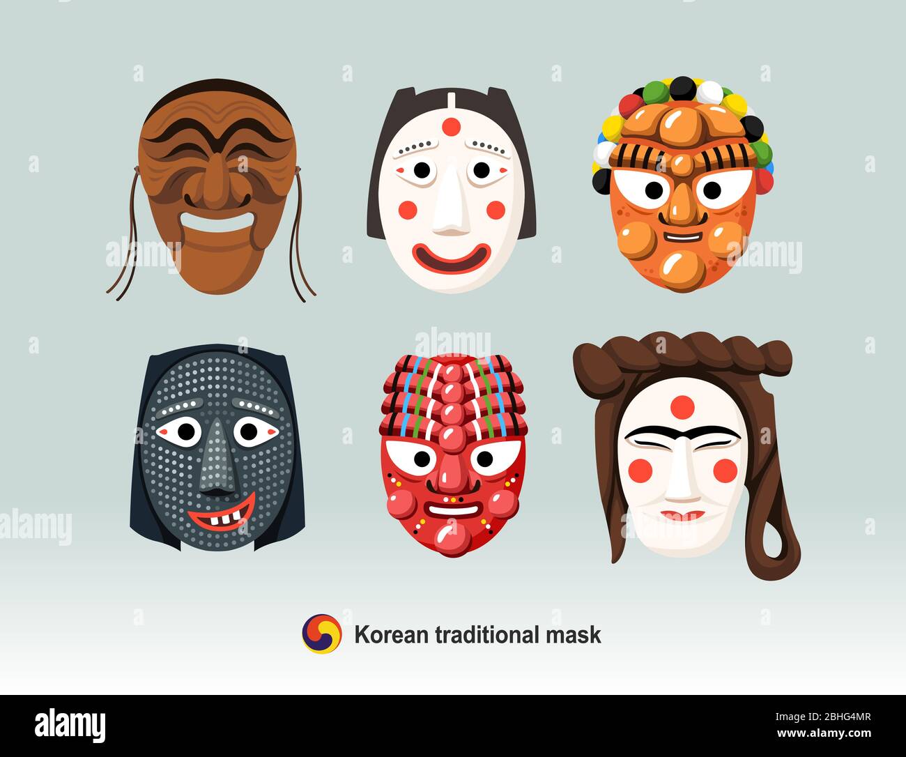 Masque traditionnel coréen Banque de photographies et d'images à haute  résolution - Alamy