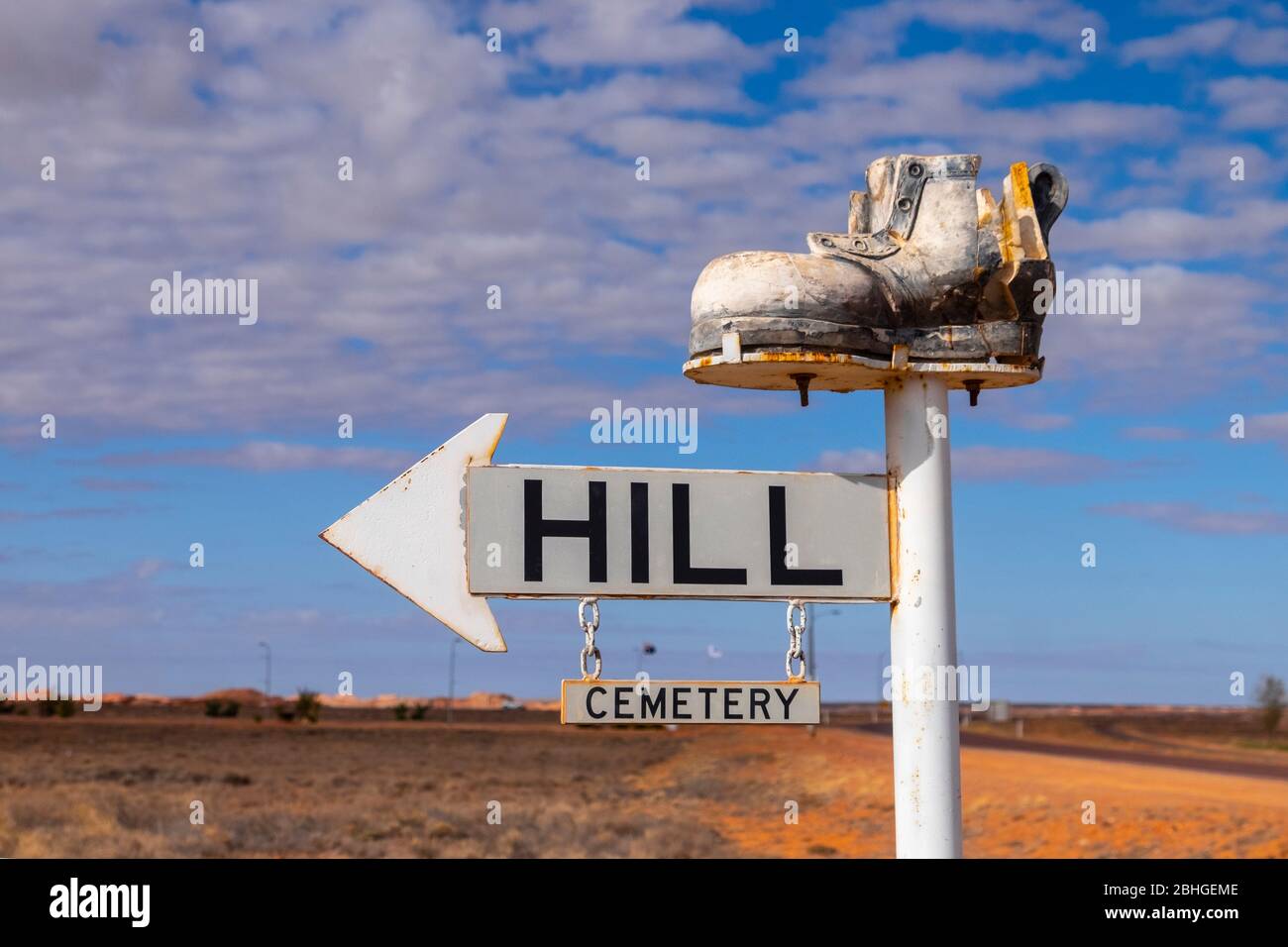 Coober Pedy, Australie méridionale, Australie. Coober Pedy est une ville du nord de l'Australie méridionale, située à 846 kilomètres au nord d'Adélaïde, sur la Stuart Highway. I Banque D'Images