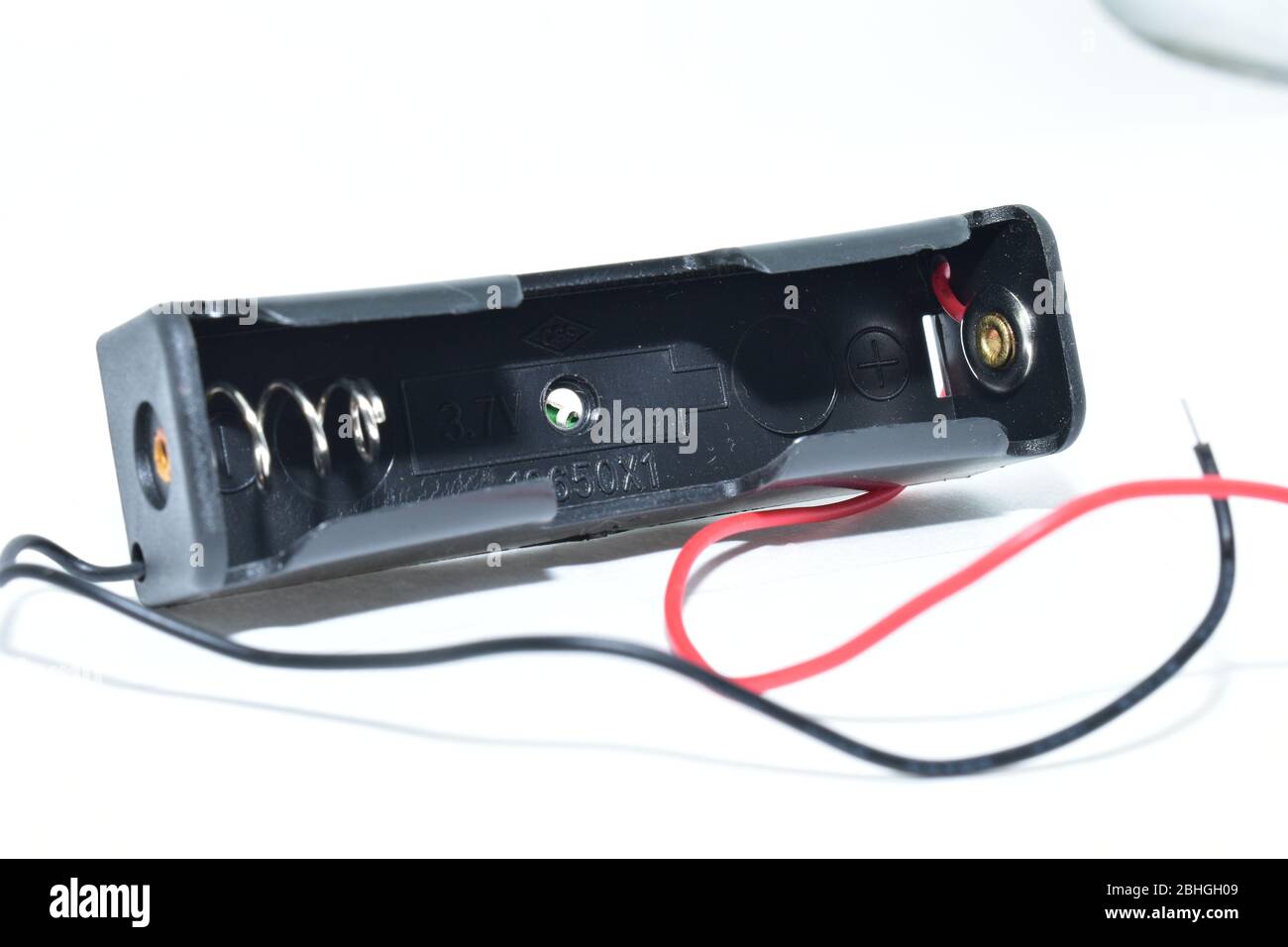 18650 support de batterie 3,5 v support de boîtier isolé noir Banque D'Images