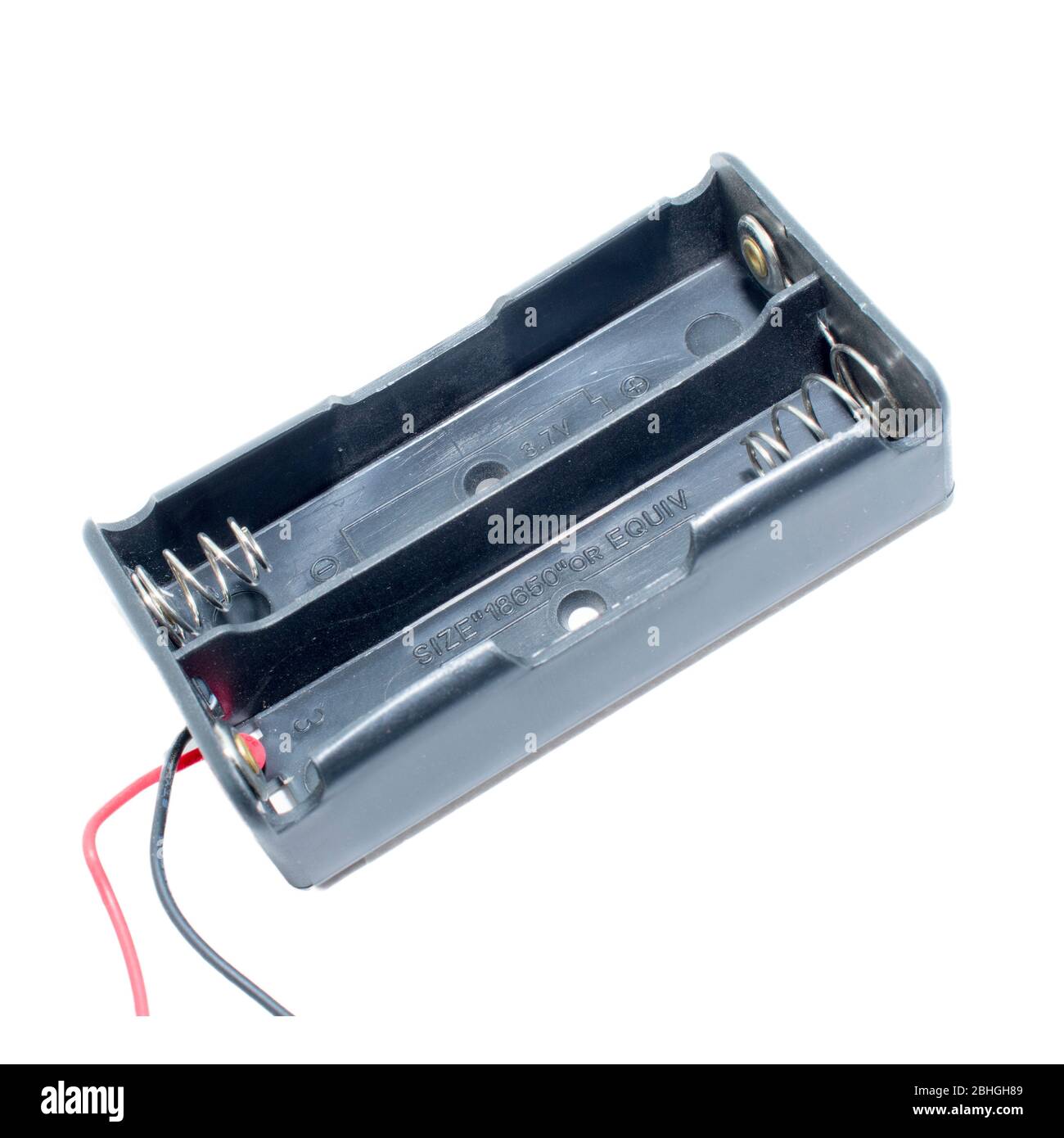 18650 support de batterie 3,5 v support de boîtier isolé noir Banque D'Images