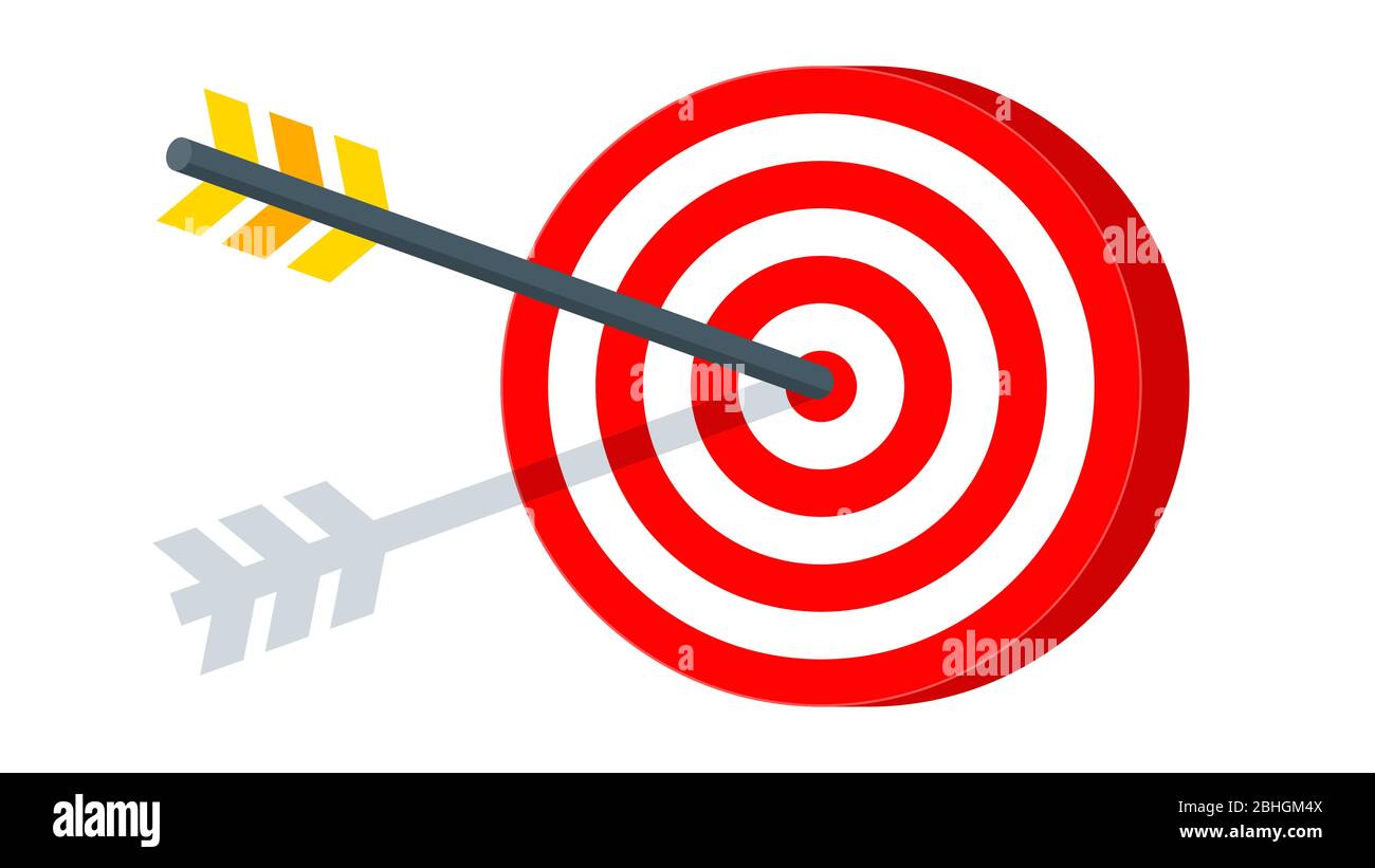 Icone Cible Objectif Pour Le Tir A L Arc Comme Metaphore Pour Atteindre Les Resultats Image Vectorielle Stock Alamy