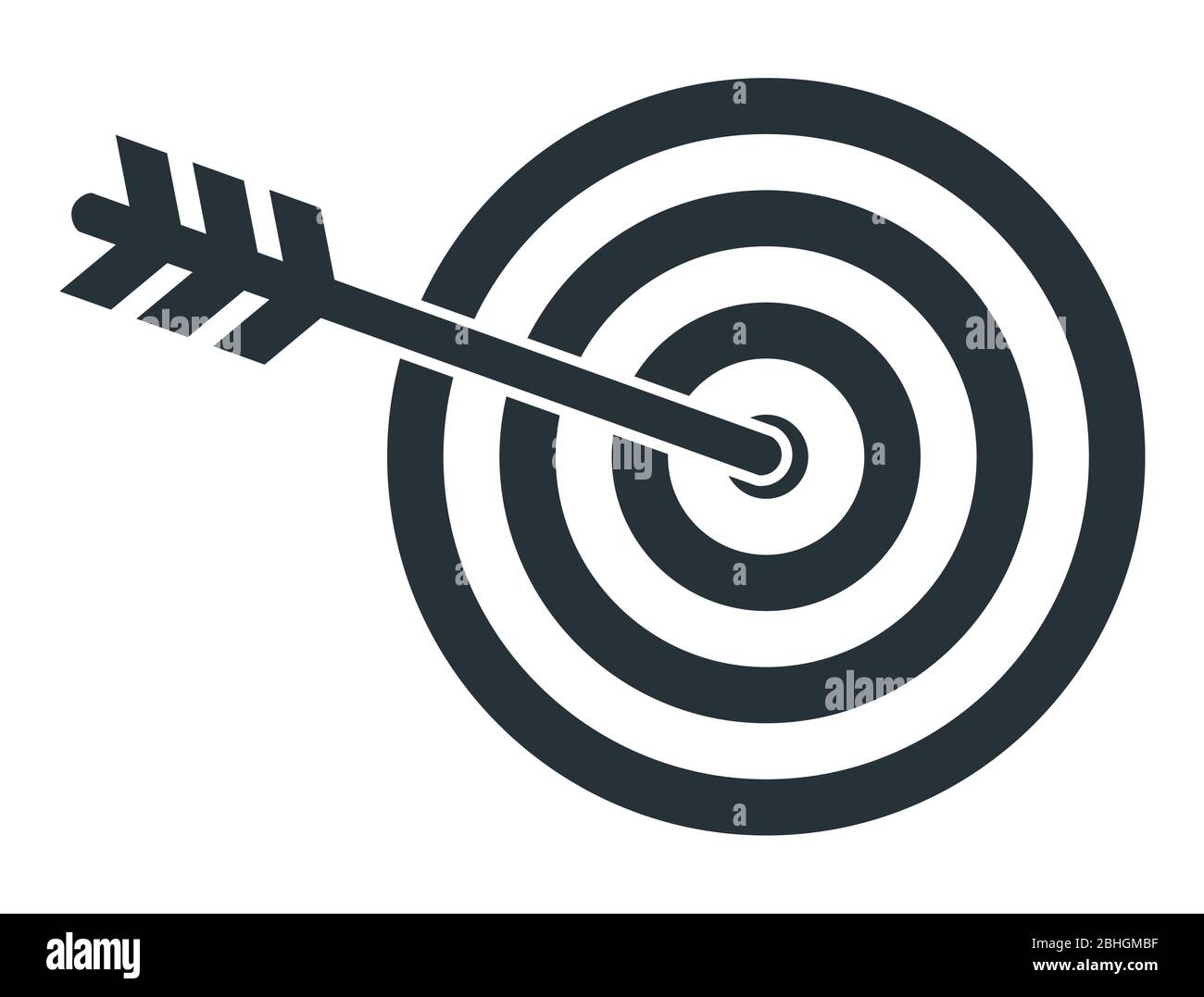 Icône cible. Objectif pour le tir à l'arc comme métaphore pour atteindre  les résultats Image Vectorielle Stock - Alamy
