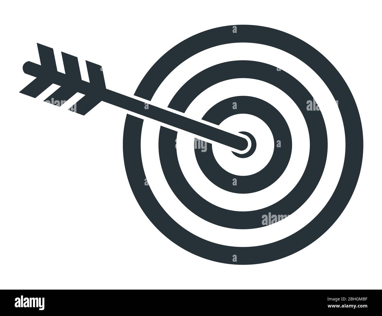 Icone Cible Objectif Pour Le Tir A L Arc Comme Metaphore Pour Atteindre Les Resultats Image Vectorielle Stock Alamy