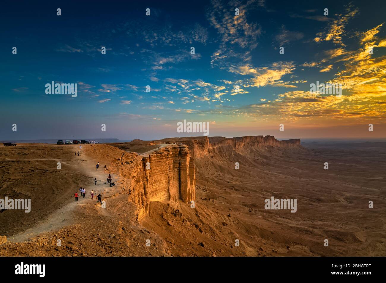 Edge of the World, un site naturel et une destination touristique populaire près de Riyad -Arabie Saoudite. Banque D'Images