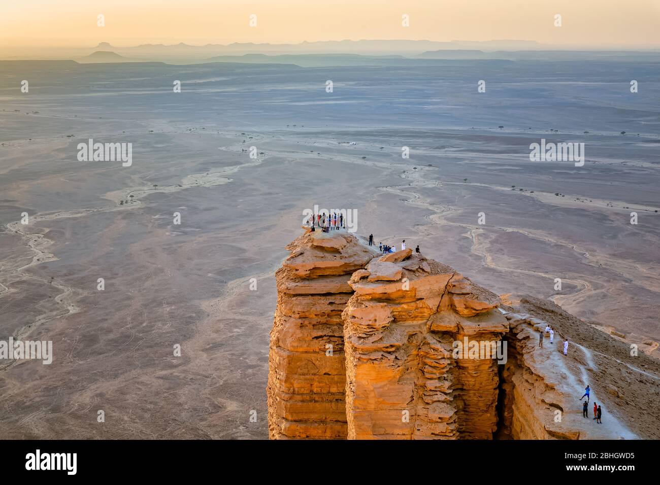 Edge of the World, un site naturel et une destination touristique populaire près de Riyad -Arabie Saoudite. Banque D'Images