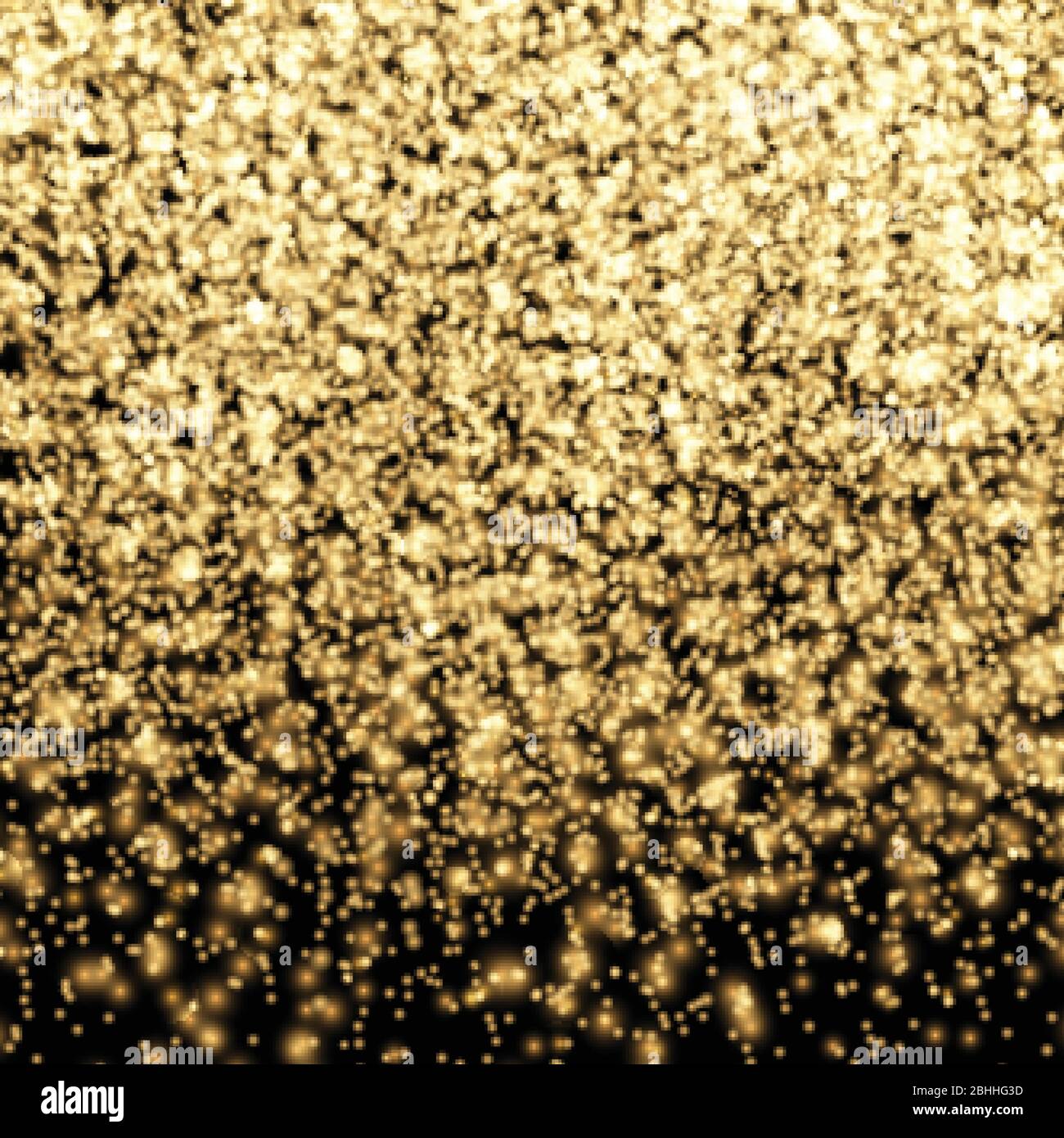 Texture dorée pailletée sur fond noir. Golden Sparkle.Golden scintillante vecteur, Golden grain abstrait texture sur un fond noir Illustration de Vecteur