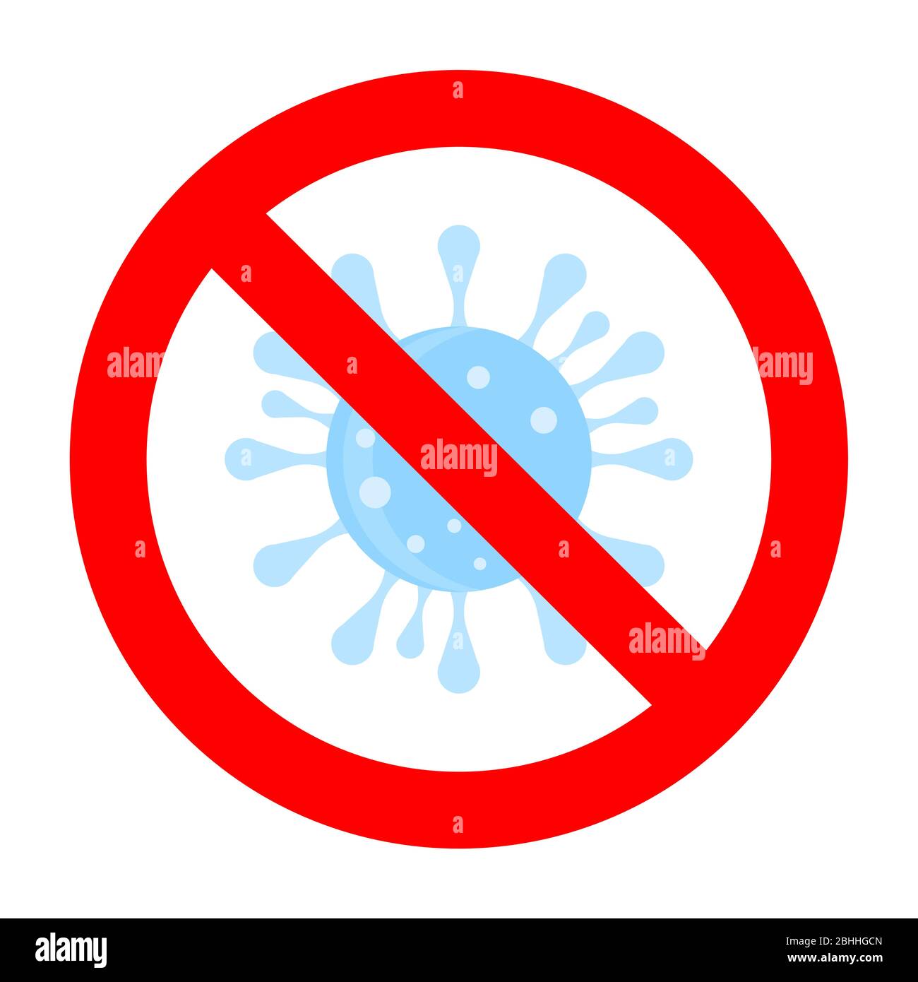 Protéger covid-19, 2019-ncov stop, non et interdit, attention virus interdit et interdit, illustration vectorielle Illustration de Vecteur