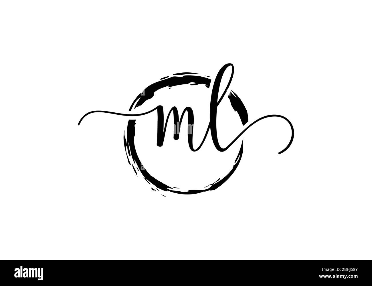 Modele Vectoriel De Conception De Logo M L Lettre Au Monogramme Initial Logo Lettre Ml Image Vectorielle Stock Alamy