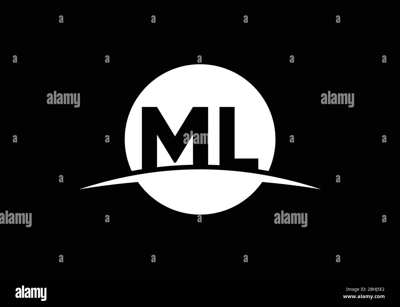 Modele Vectoriel De Conception De Logo M L Lettre Au Monogramme Initial Logo Lettre Ml Image Vectorielle Stock Alamy
