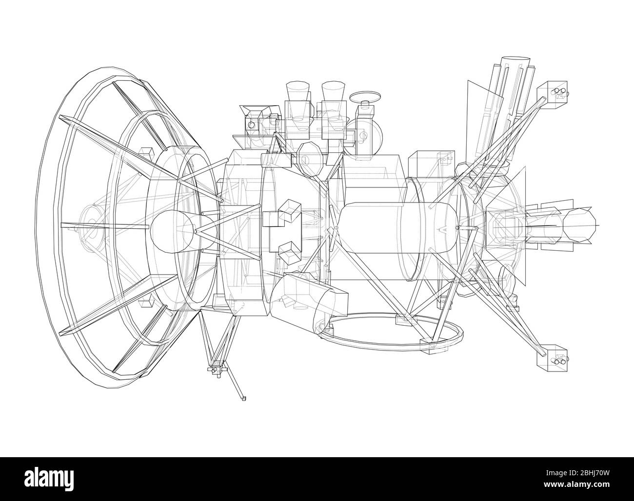 Concept de satellite de communication. Vecteur Illustration de Vecteur