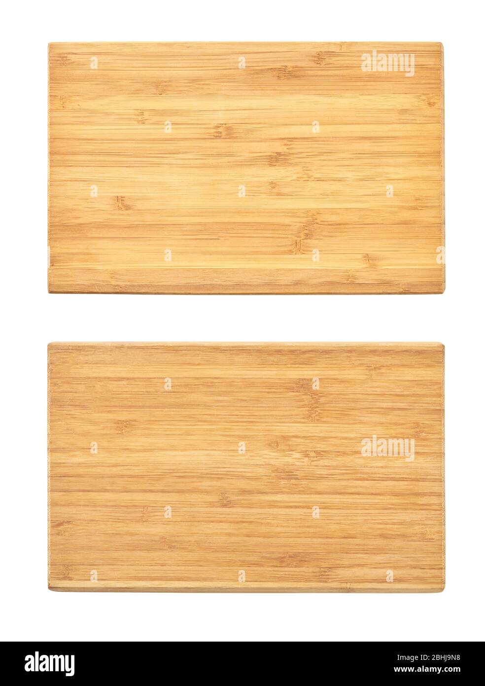 jeu de planches en bois à découper isolées sur blanc Banque D'Images
