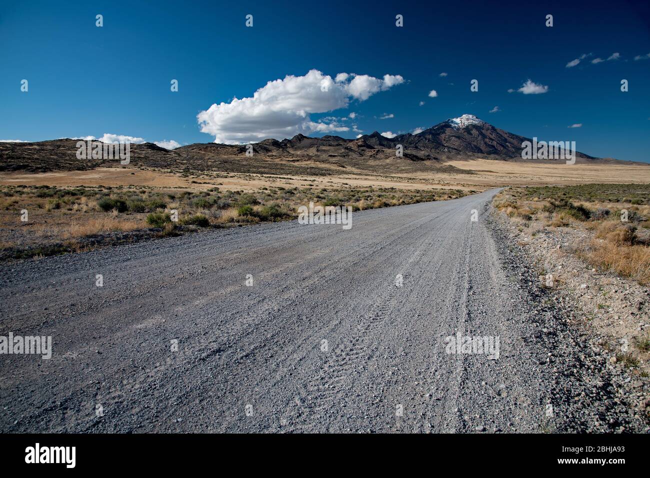 Pic pilote dans l'est du Nevada entre les villes de Wendover et Elko. Un des principaux sites de migration des pionniers de l'est en voyage en Californie. Banque D'Images