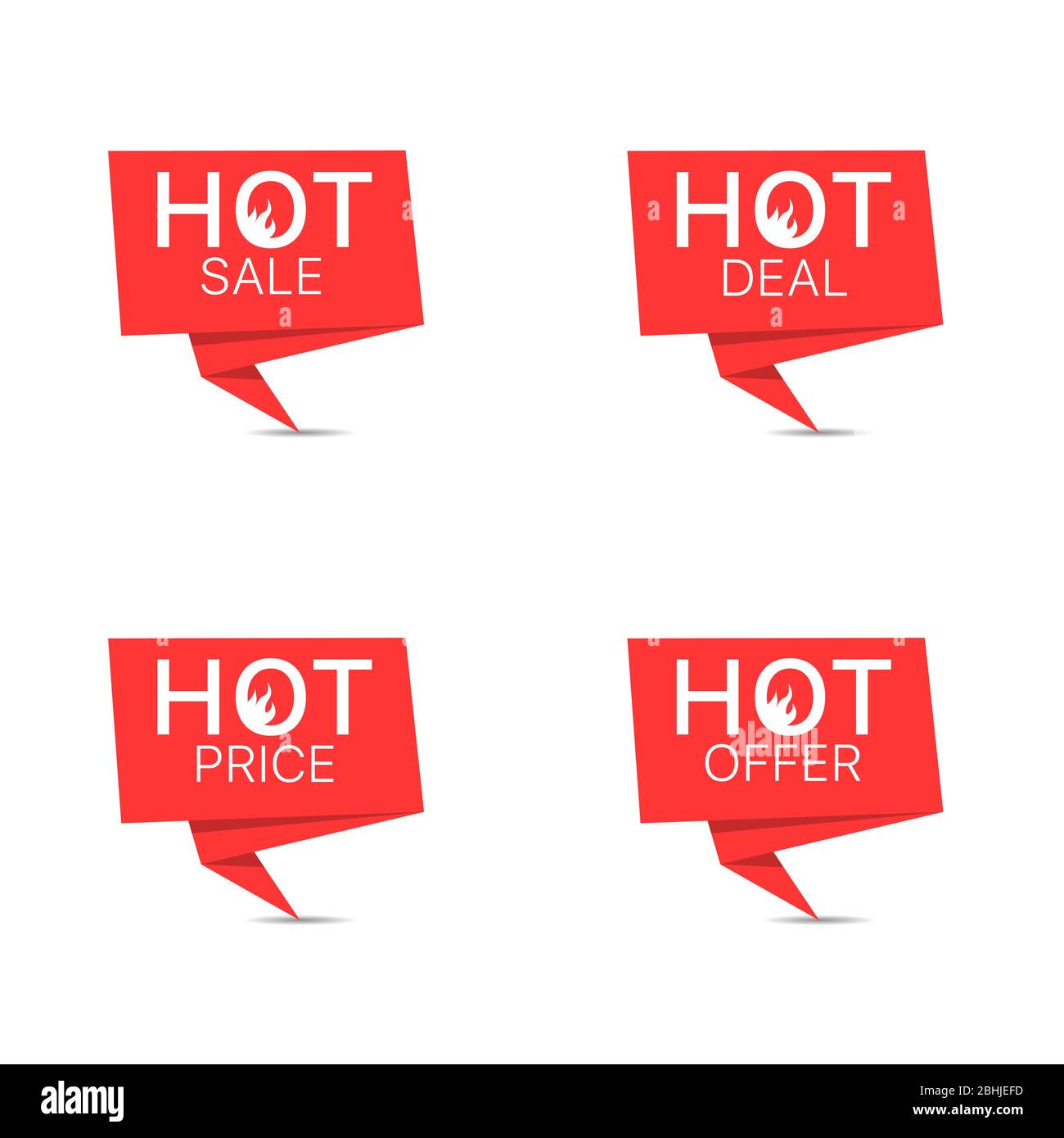 Jeu d'icônes de vente à chaud Illustration de Vecteur