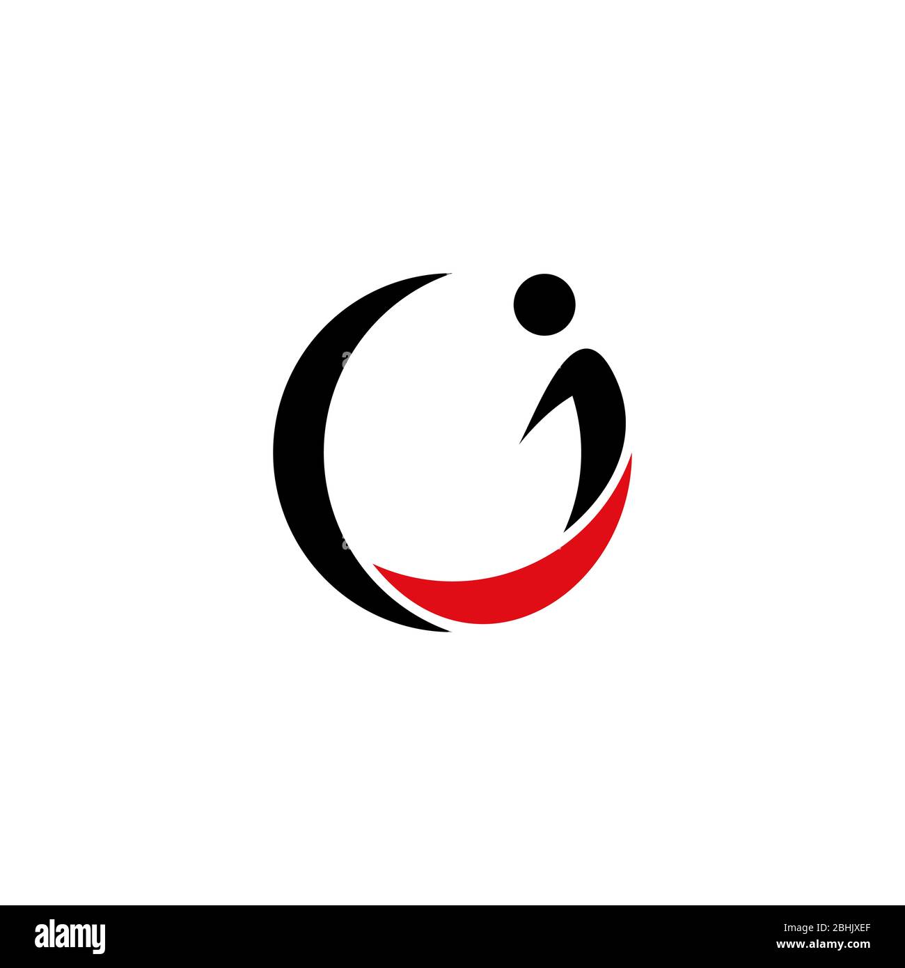 Lettre initiale J, JO modèle de concept de logo graphique, isolée sur fond blanc. Illustration de Vecteur