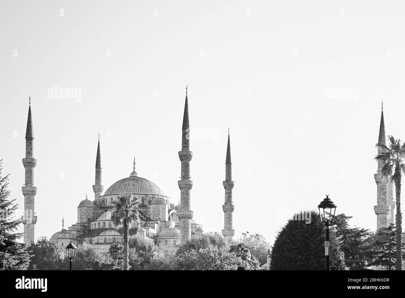 Istanbul, Turquie - 17 septembre 2017 : l'extérieur de la Mosquée Bleue, Istanbul mosquée le plus représentatif, visité par des millions de touristes Banque D'Images