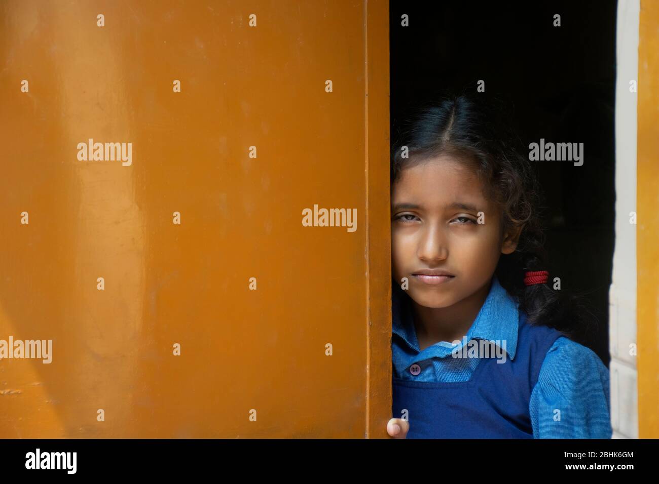 portrait de l'enfant scolaire, inde Banque D'Images