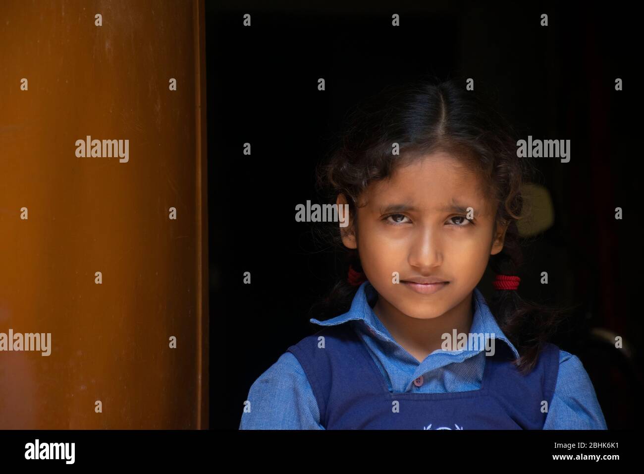 portrait de l'enfant scolaire, inde Banque D'Images
