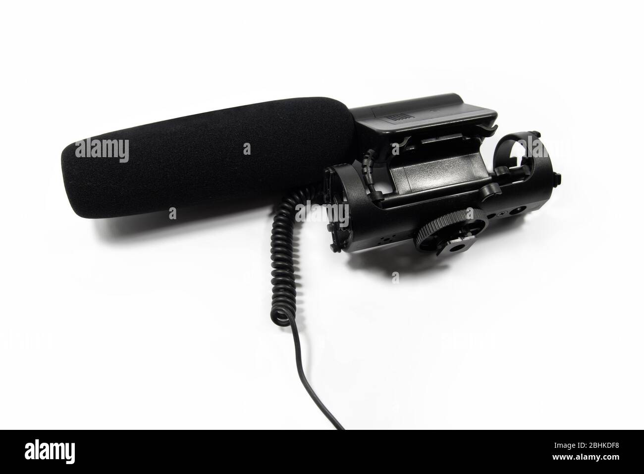 Microphone de fusil de chasse professionnel isolé sur l'appareil photo Banque D'Images