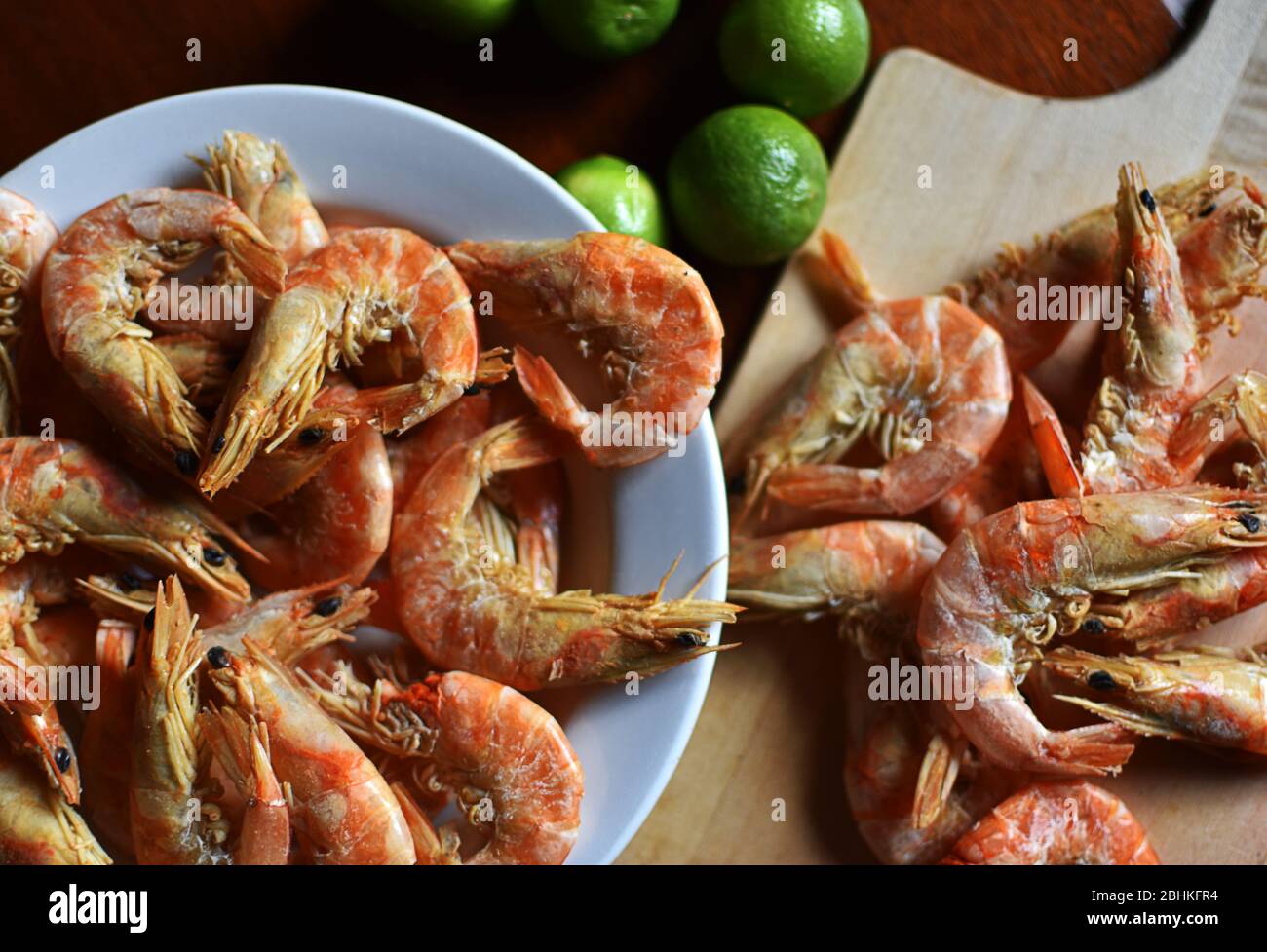plat sec de crevettes toujours vie Banque D'Images