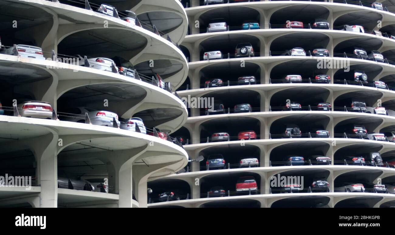 Parking multiétages Chicago, Illinois, États-Unis Banque D'Images