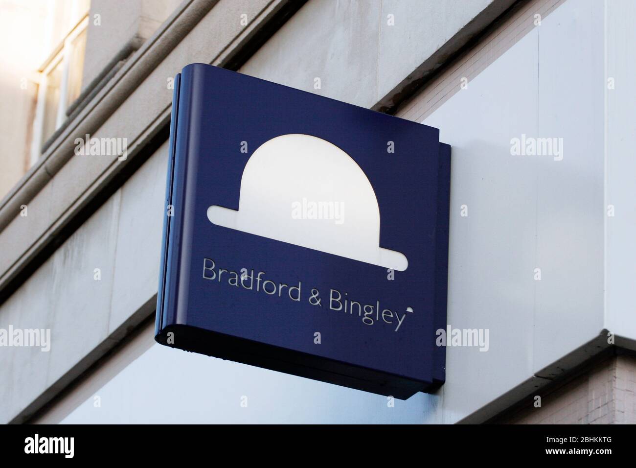 Un Bradford and Bingley signe. Aujourd'hui partie du groupe Santander. Banque D'Images