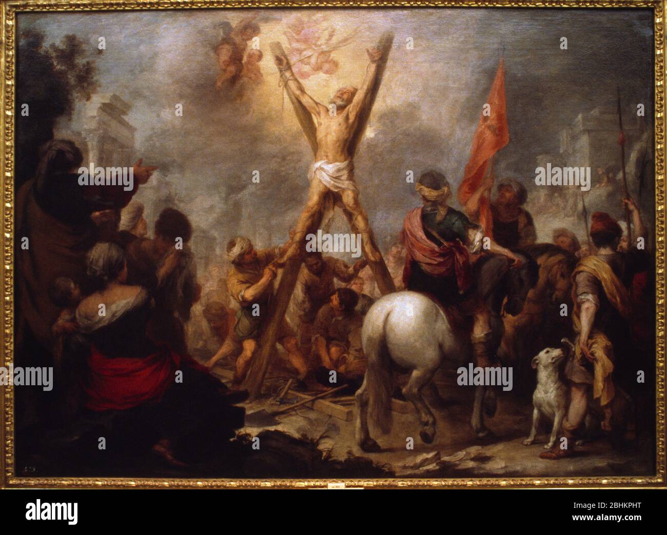 Musée du Prado Madrid Espagne le martyre de Saint Andrew par Murillo Banque D'Images