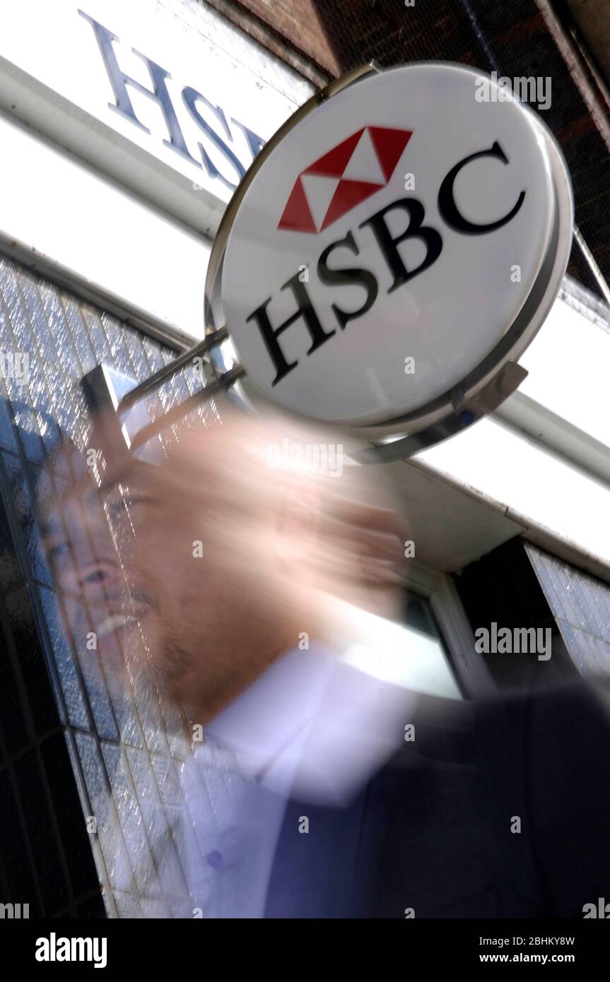 Une succursale de la HSBC. Banque D'Images