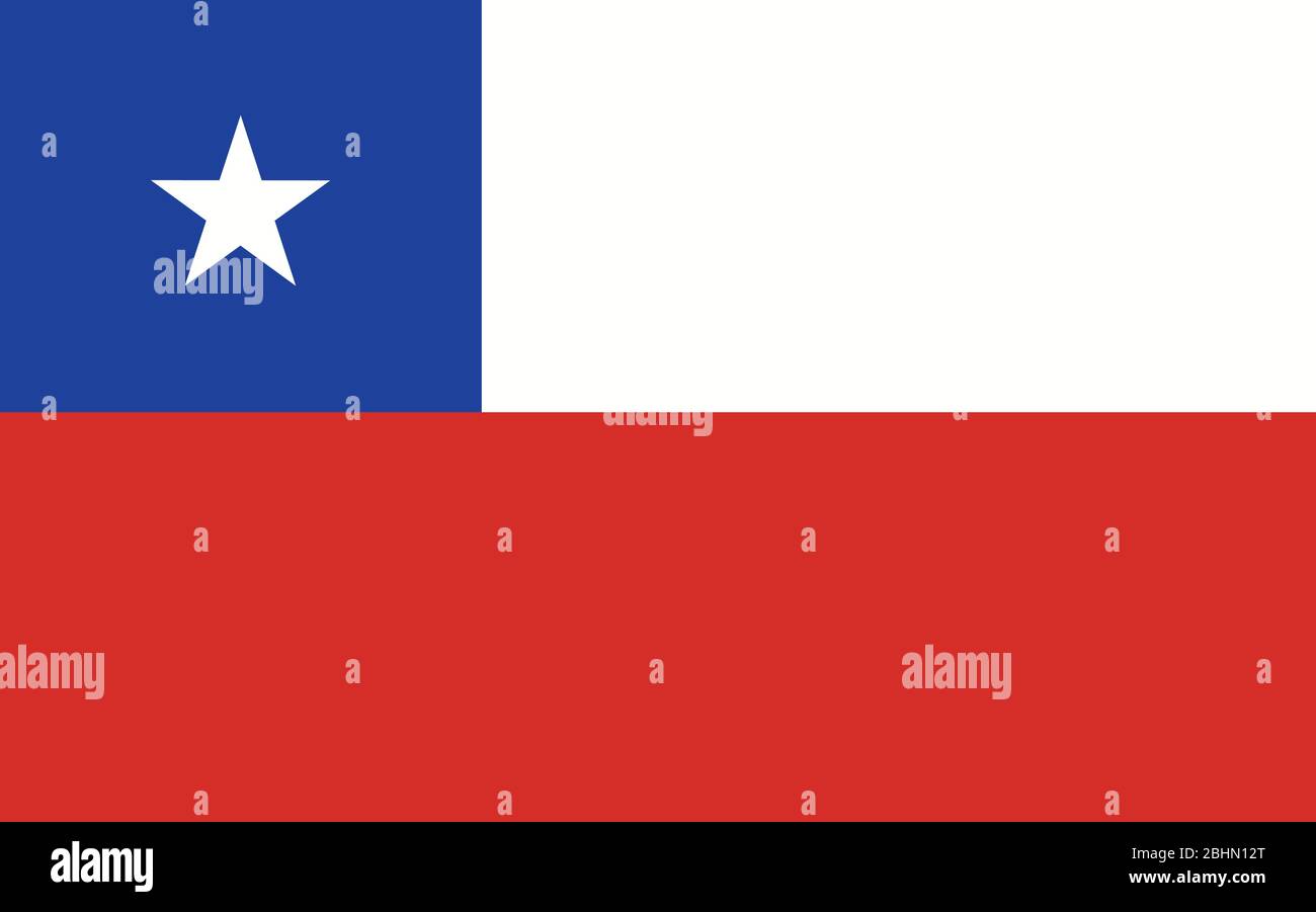 Graphique vectoriel du drapeau chilien. Illustration rectangulaire du drapeau chilien. Le drapeau chilien est un symbole de liberté, de patriotisme et d'indépendance. Illustration de Vecteur
