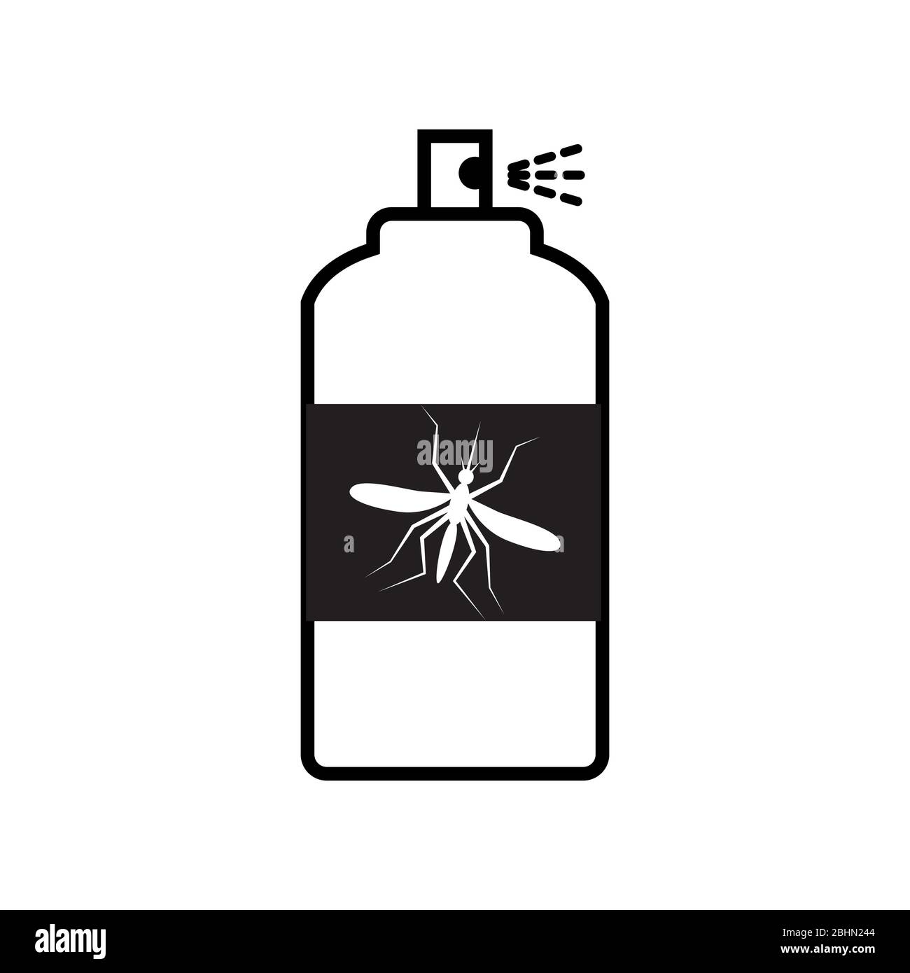 Icône de vaporisateur de moustiques. Signe d'arrêt d'insecte. Illustration de Vecteur