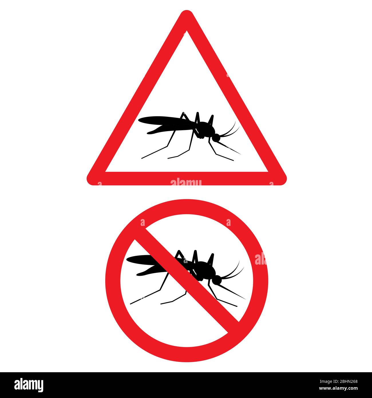 Pas de triangle rouge d'icône de moustiquaire, signe d'avertissement de cercle Illustration de Vecteur