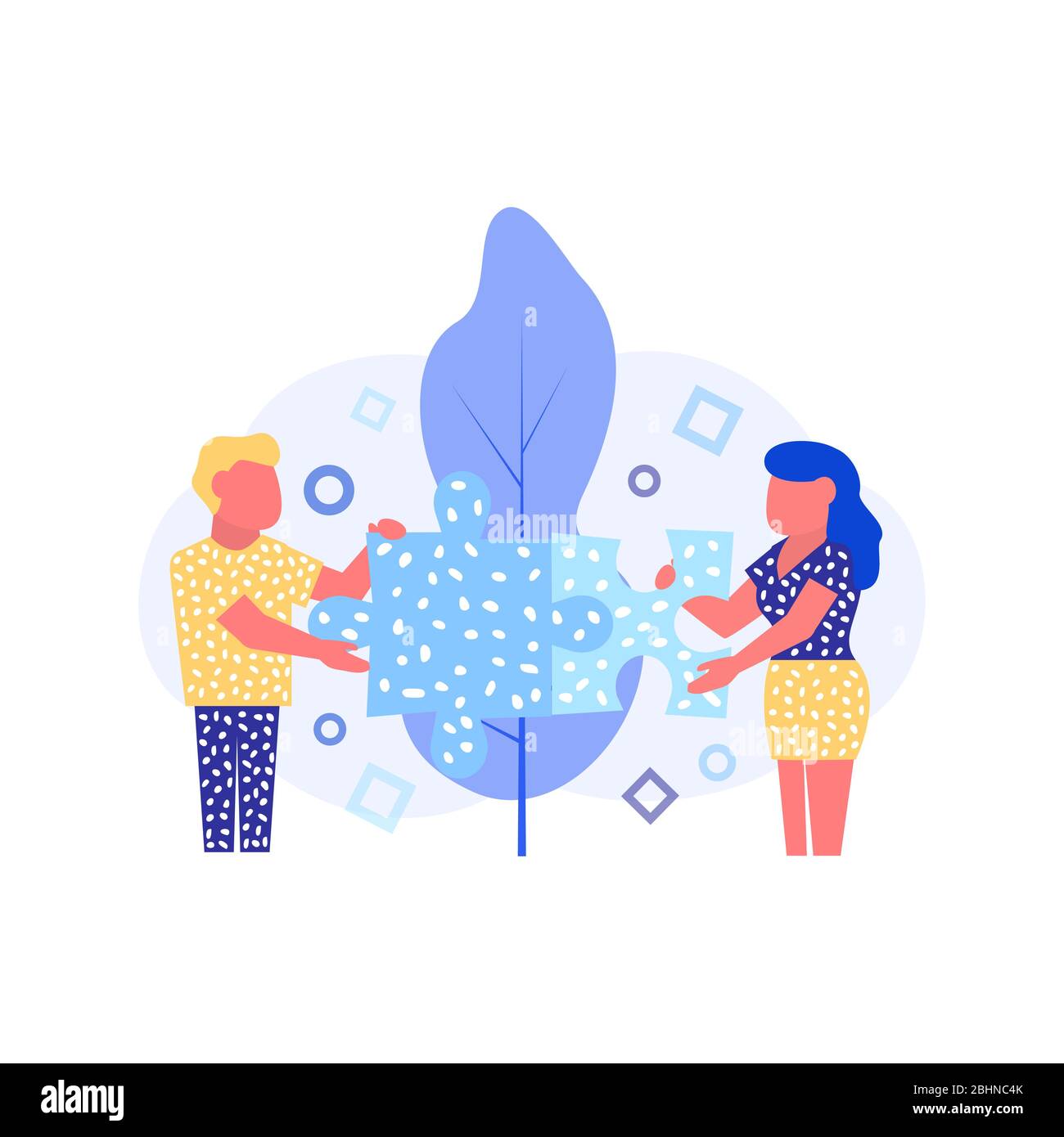 Concept Couple Vector illustration style de télévision Illustration de Vecteur