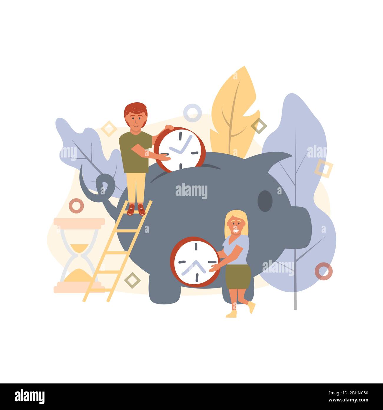 Fois, c'est de l'argent Business concept Vector illustration pour business design et infographie Illustration de Vecteur