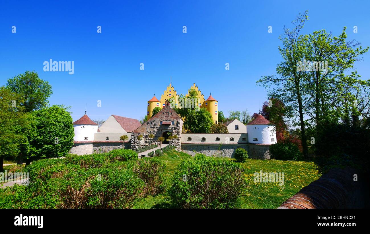 Erbach (Danube), Allemagne : Panorama du château Banque D'Images