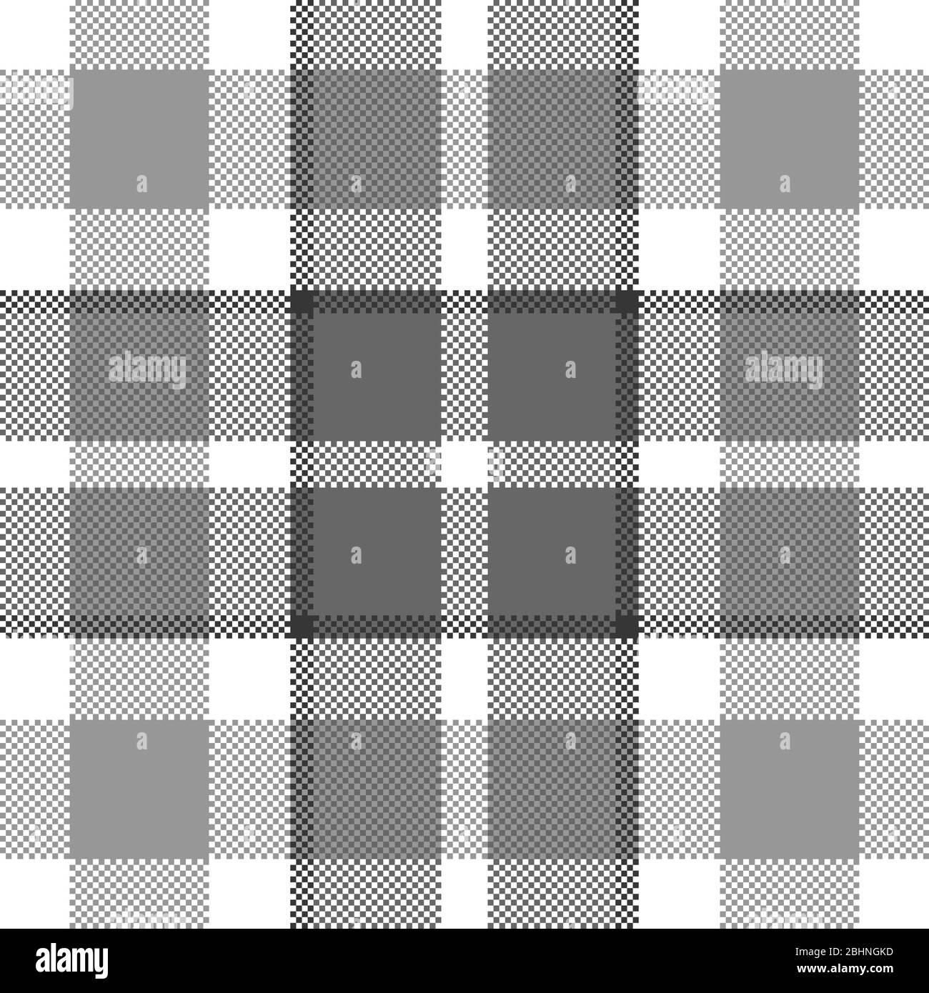 Conception de vecteur d'arrière-plan pixel. Plaid moderne sans coutures. Tissu à texture carrée. Tartan textile écossais. Couleur de beauté madras ornement. Illustration de Vecteur