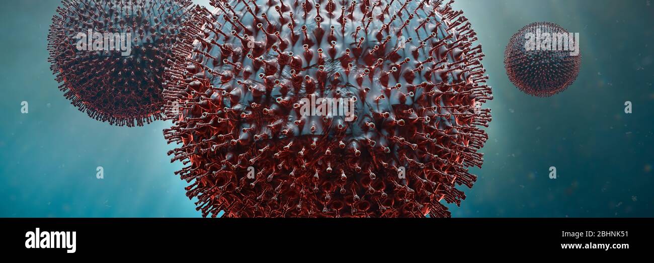 Épidémie de coronavirus, virus Covid-19 qui cause des infections respiratoires Banque D'Images