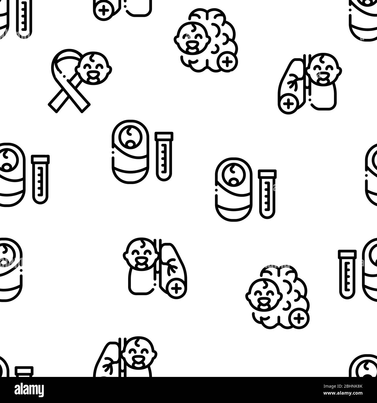 Pédiatrique Medical Seamless Pattern Vector Illustration de Vecteur