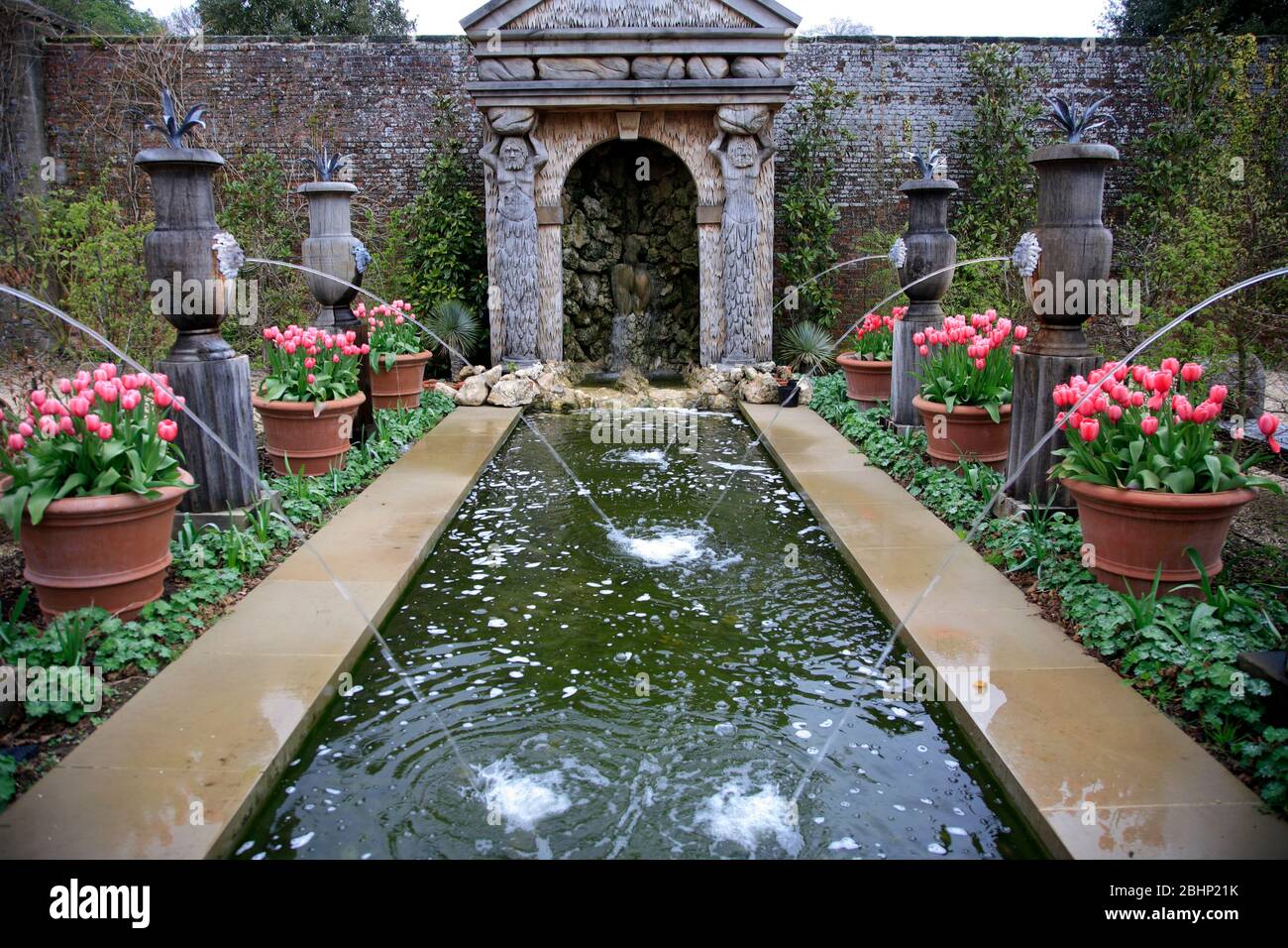 Le jardin du collectionneur Earl's, château d'Arundel; ville d'Arundel; Sussex; Angleterre; Royaume-Uni Banque D'Images