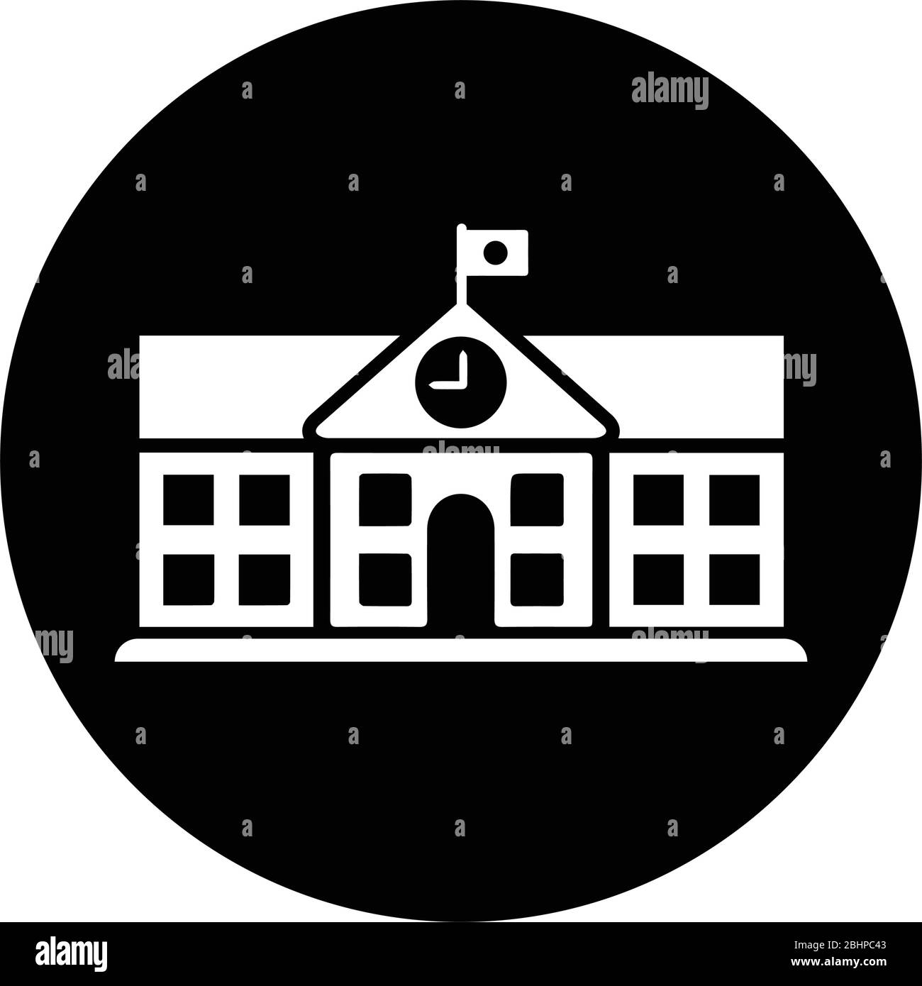 Beau design et entièrement modifiable Université, collège, établissement d'enseignement, icône d'école pour commercial, presse, web ou tout type de design p Illustration de Vecteur