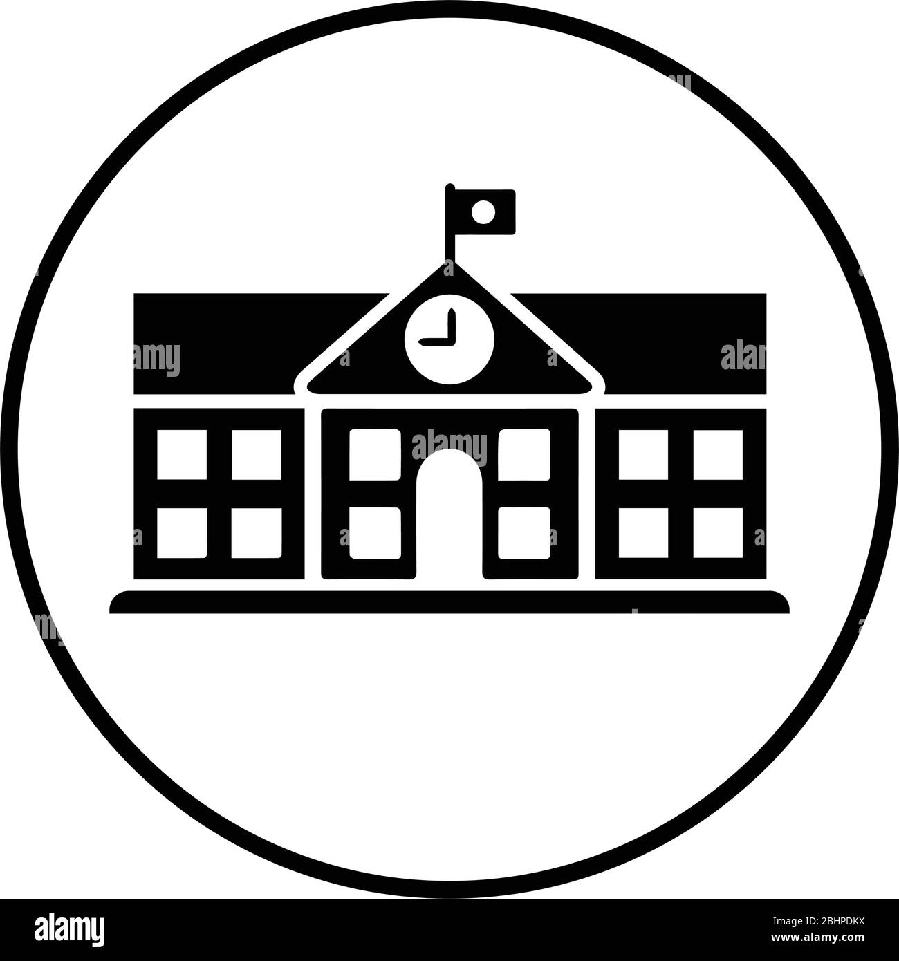 Beau design et entièrement modifiable Université, collège, établissement d'enseignement, icône d'école pour commercial, presse, web ou tout type de design p Illustration de Vecteur