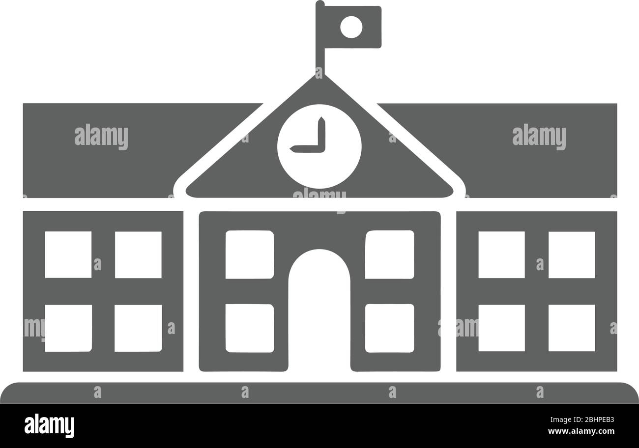 Beau design et entièrement modifiable Université, collège, établissement d'enseignement, icône d'école pour commercial, presse, web ou tout type de design p Illustration de Vecteur