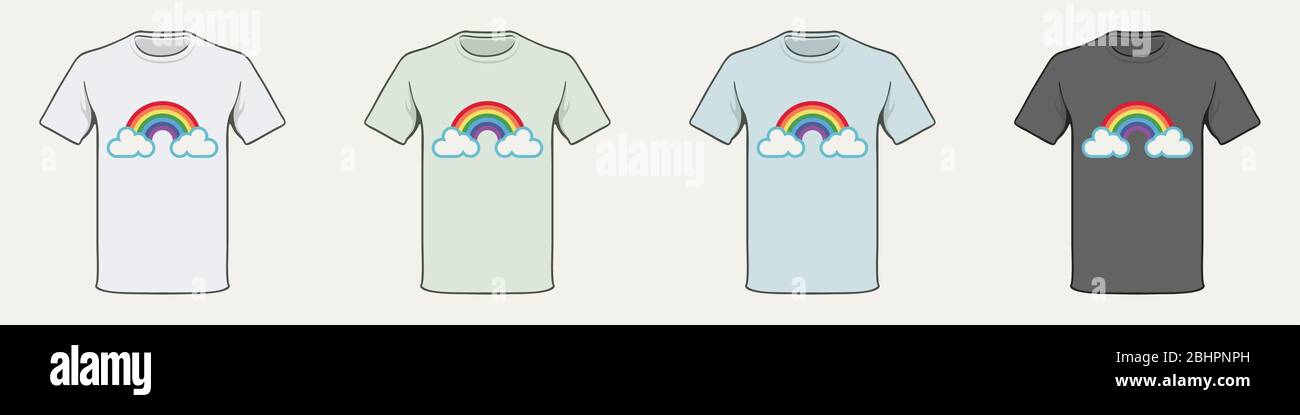 T-shirt Rainbow Hope. Été 2020 Illustration de Vecteur