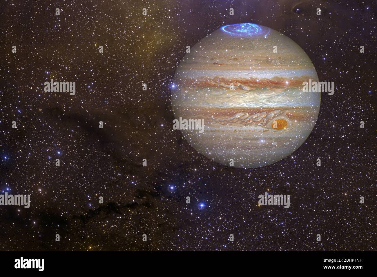 Jupiter. Des planètes de qualité impressionnante du système solaire. Éléments de cette image fournie par la NASA Banque D'Images