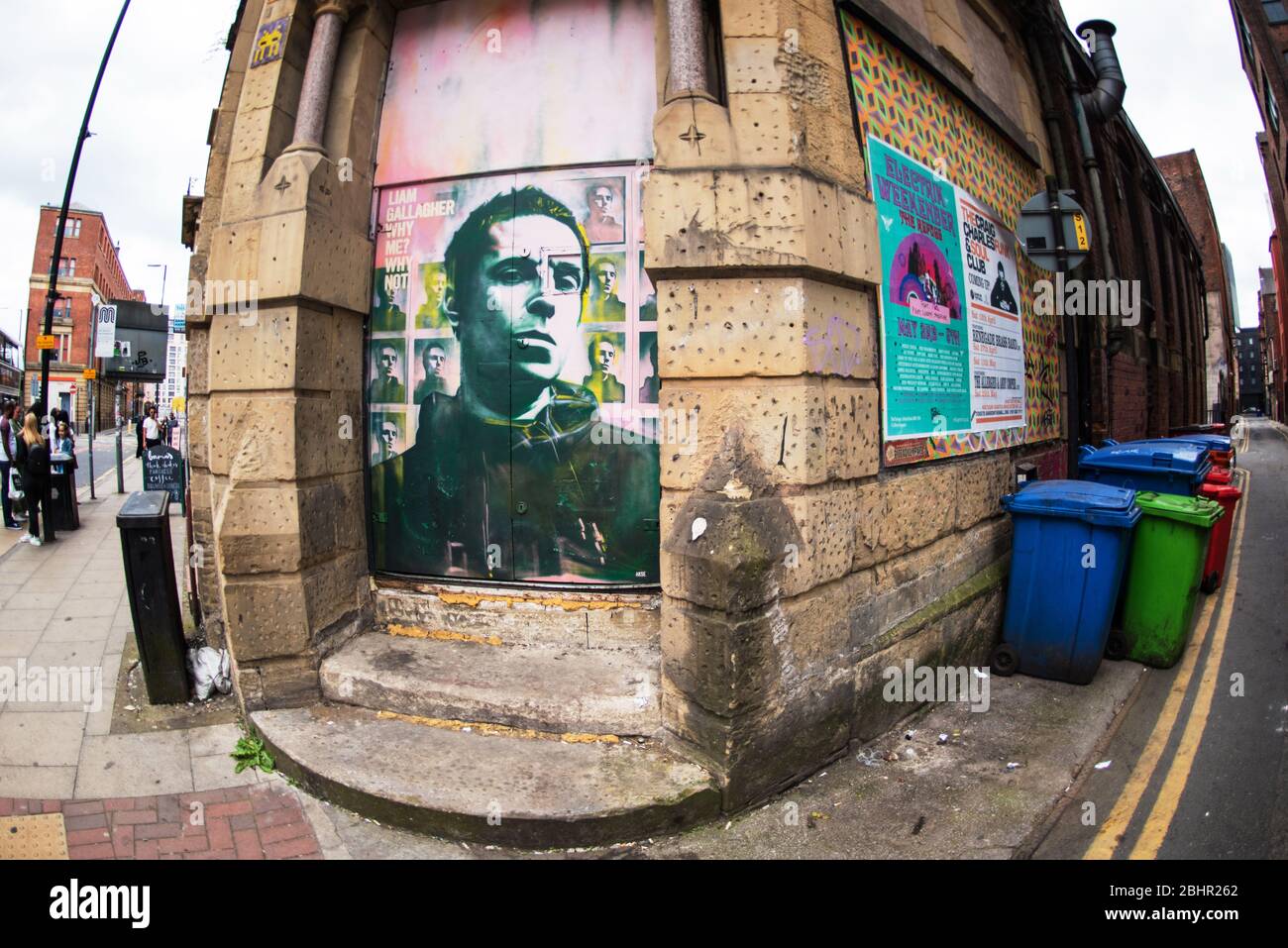 Liam Gallagher, Pourquoi moi Pourquoi ne pas la fresque d'Akse p19 sur le site de musique emblématique de Roadhouse. Manchester, Royaume-Uni. Banque D'Images