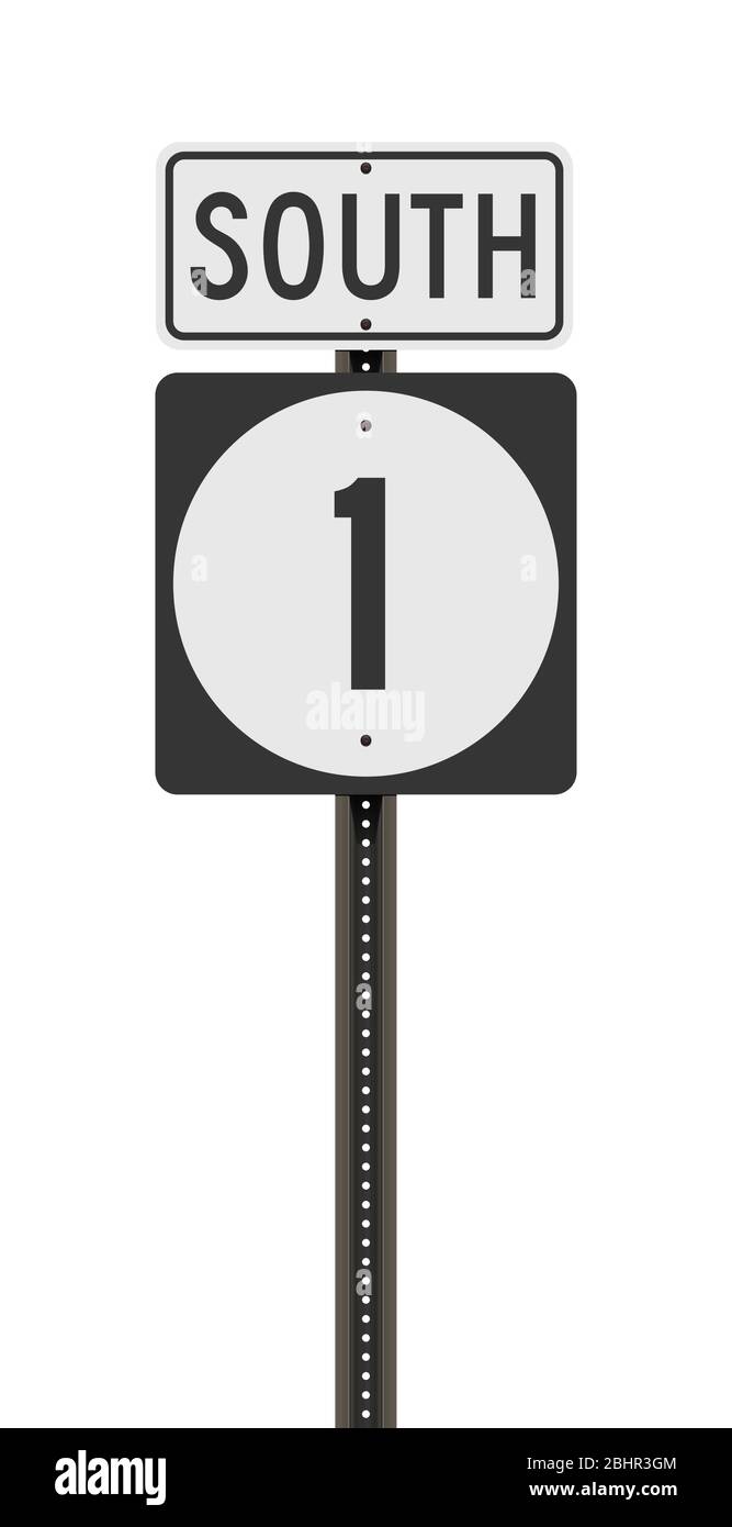 Illustration vectorielle du panneau de la route de l'autoroute d'État du Mississippi sur le poste métallique Illustration de Vecteur