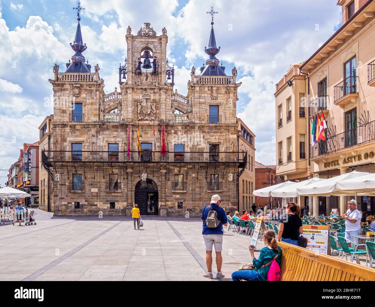 Casa consistorial. Astorga. León. Castille León. España. Banque D'Images