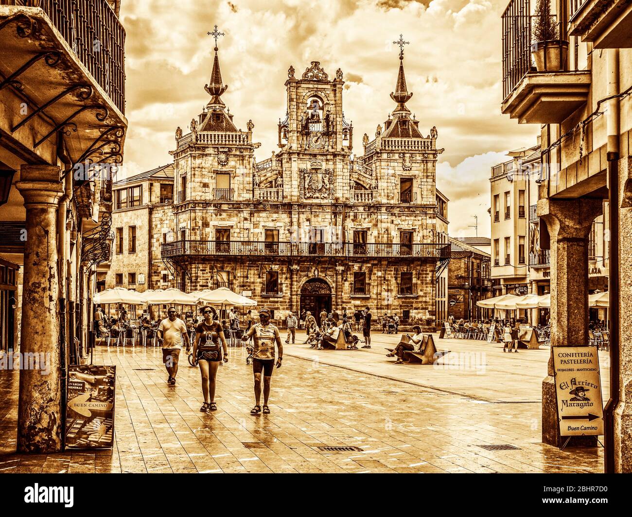 Casa consistorial. Astorga. León. Castille León. España. Banque D'Images