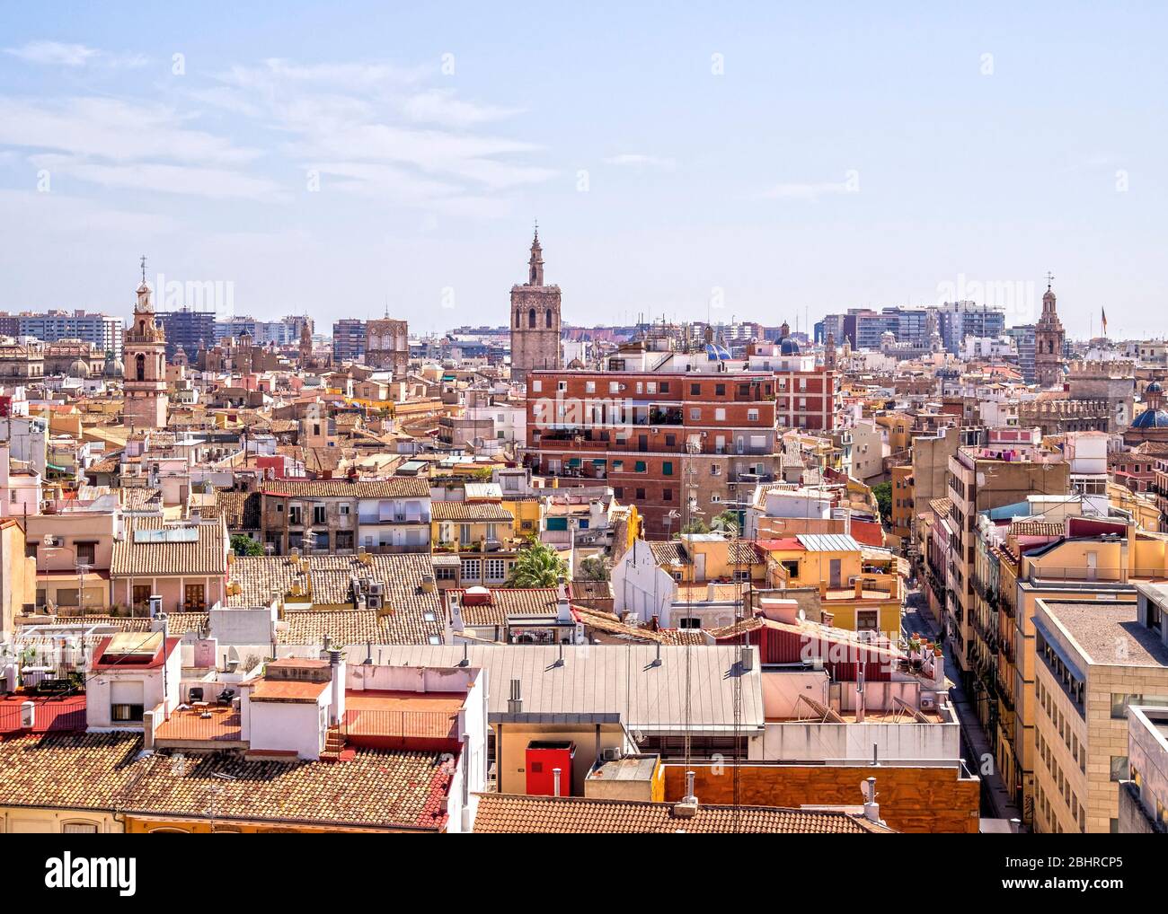 Vista de Valencia desde el mirador de las Torres de Quart. Valence. Communauté Valenciana. España Banque D'Images