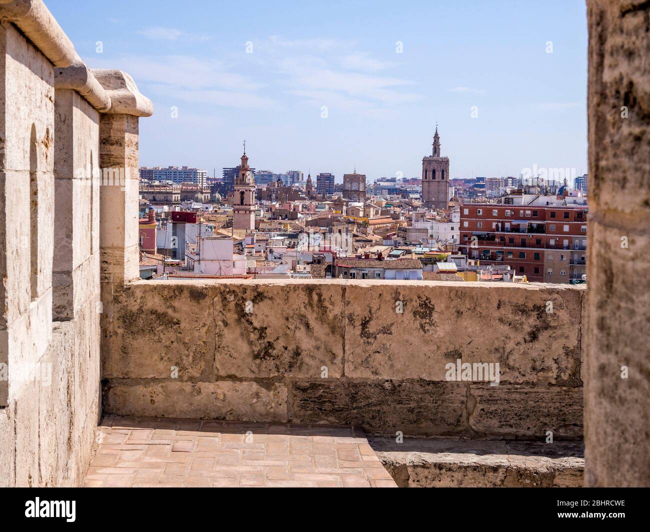 Vista de Valencia desde el mirador de las Torres de Quart. Valence. Communauté Valenciana. España Banque D'Images